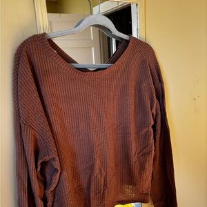 Aeropostale Rust Crew Neck Sweater